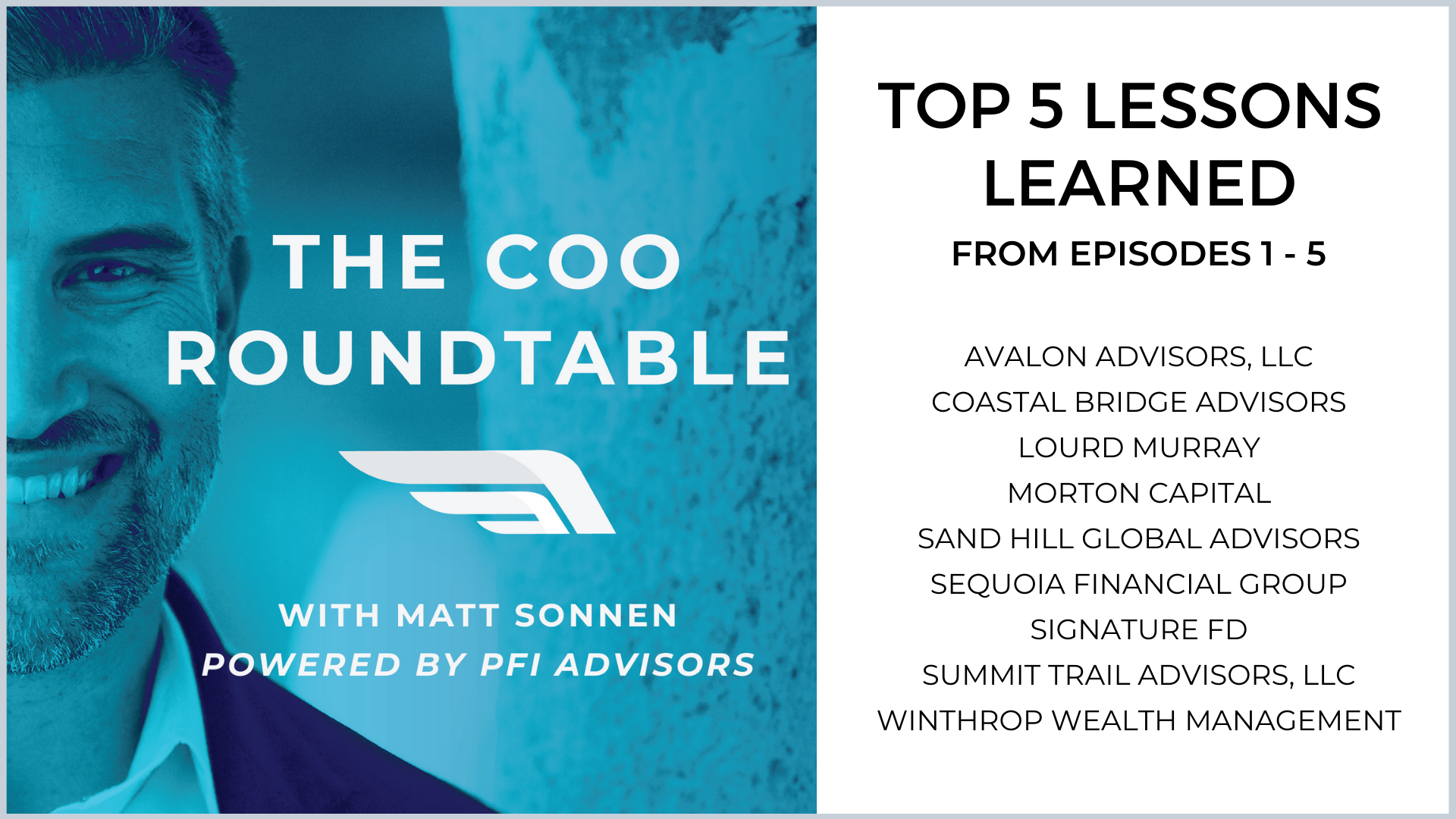 Top 5 Lessons Learned from Episodes 1-5 of The COO Roundtable