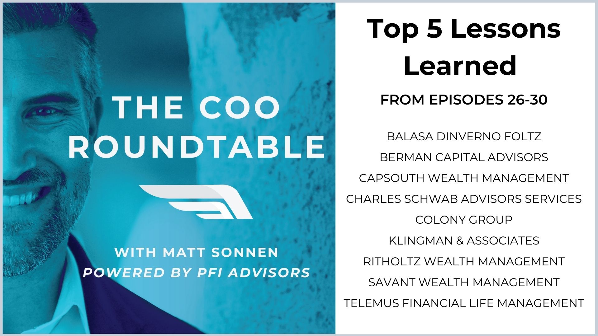 Top 5 Lessons Learned from Episodes  26-30 of The COO Roundtable