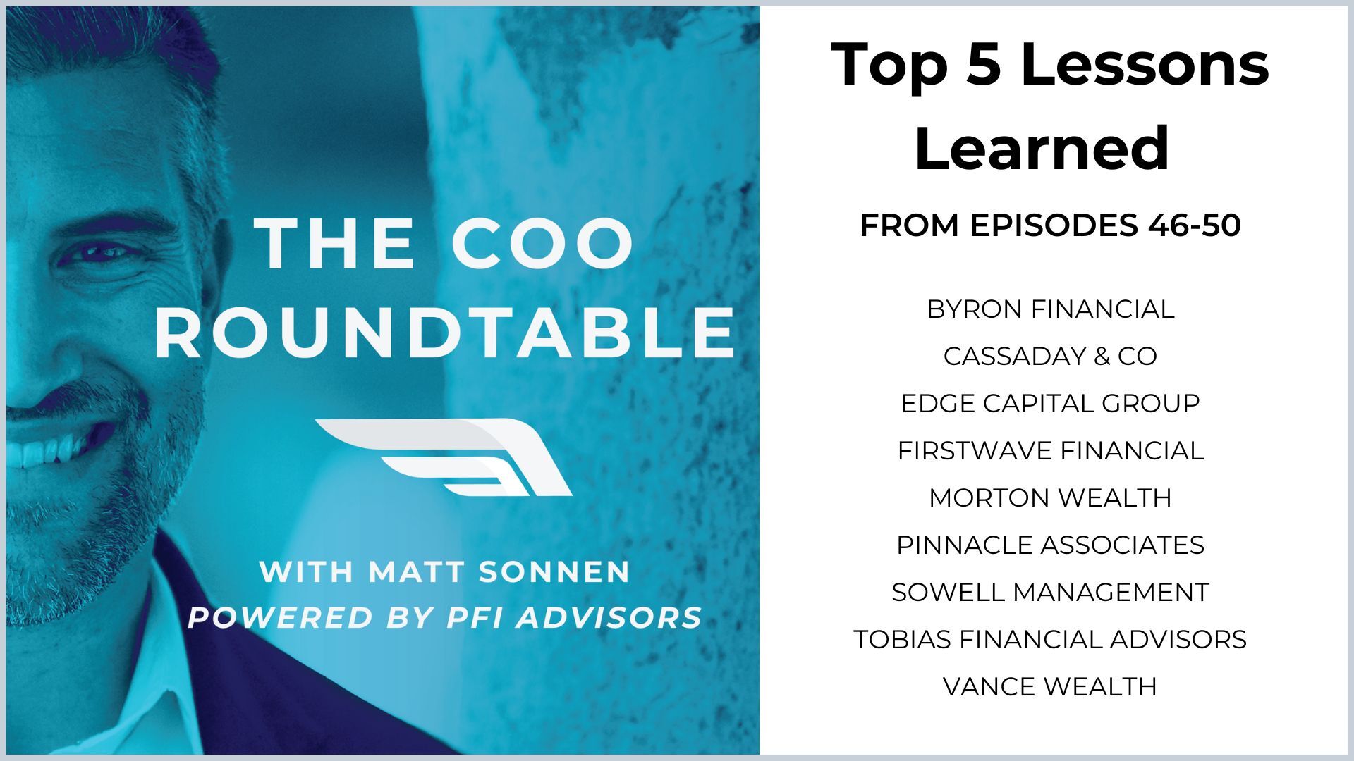 Top 5 Lessons Learned from Episodes 46-50 of The COO Roundtable